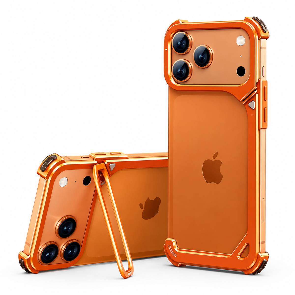 Premium iPhone Case MagSafe Aluminum Metal Frame Camera Lens Protection Shockproof Protective Cover Wireless Charging Slim Lightweight Minimalist Reinforced