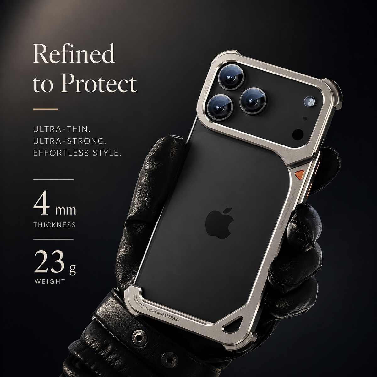 Premium iPhone Case MagSafe Aluminum Metal Frame Camera Lens Protection Shockproof Protective Cover Wireless Charging Slim Lightweight Minimalist Reinforced