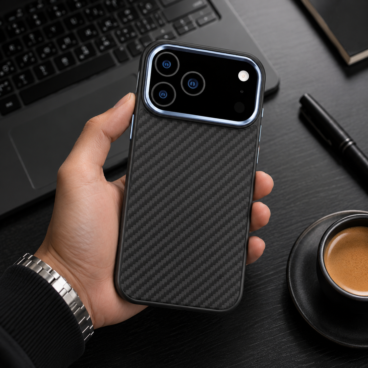 Premium iPhone Case MagSafe Aramid Fiber Ultra Thin Magnetic Protective Cover Full Coverage Anti Scratch Lightweight Non Slip Wireless Charging Slim