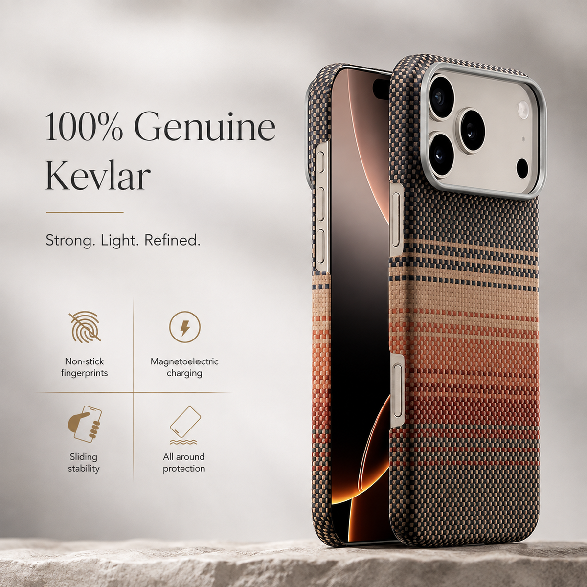 Premium iPhone Case MagSafe Aramid Fiber Ultra Thin Magnetic Protective Cover Matte Anti Scratch Anti Fingerprint Non Slip Camera Screen Full Coverage