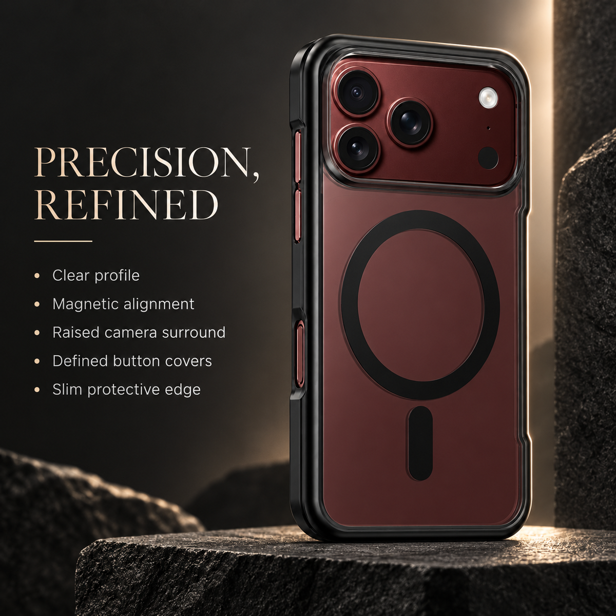 Premium iPhone Case MagSafe Business Matte Acrylic Foldable Ultra Thin Hinge Integrated Magnetic Slim Protective Flip Cover Case Design