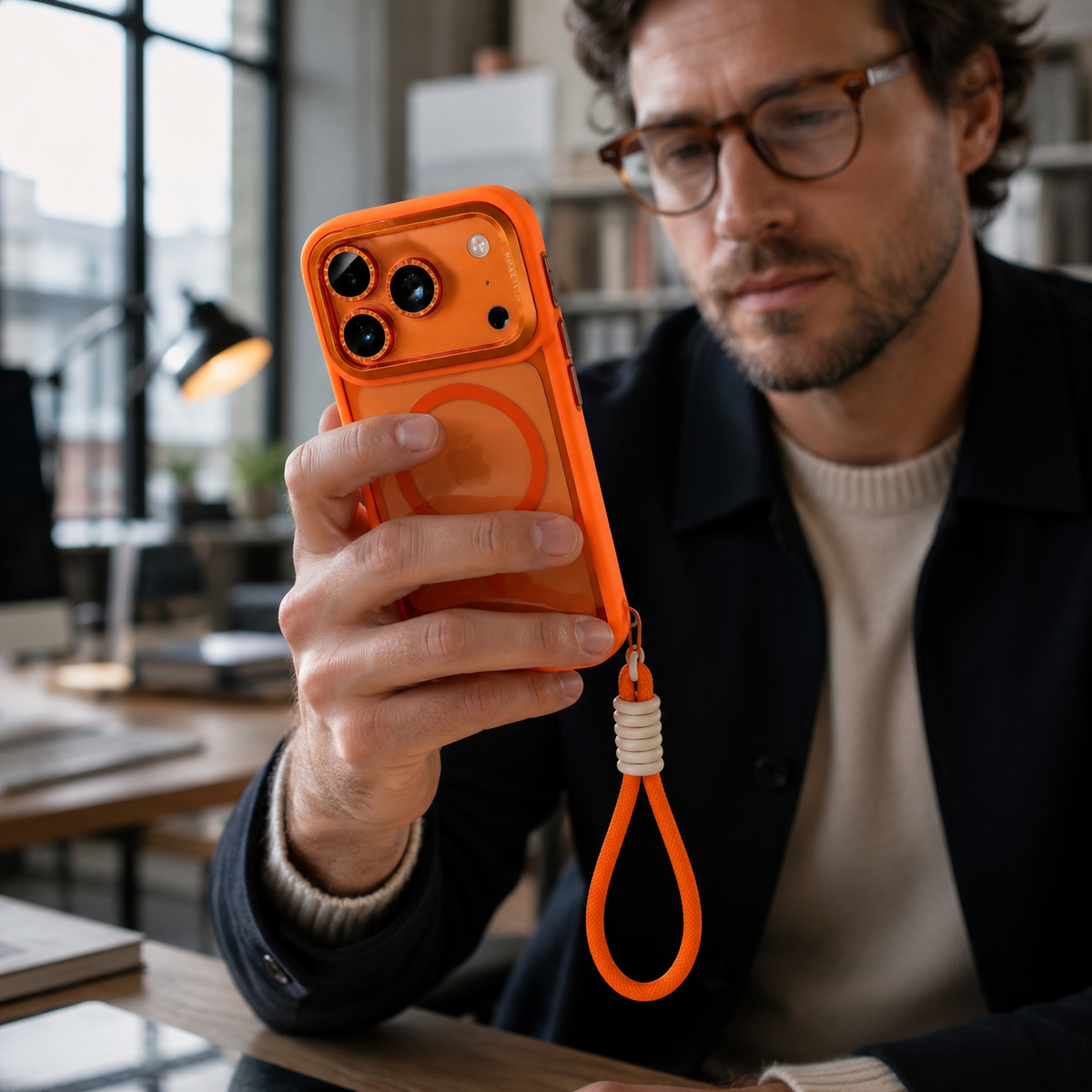 Premium iPhone Case MagSafe Camera Bracket Stand Wrist Strap Lens Film Magnetic Shockproof PC TPU Anti Scratch Non Slip Clear Protective Cover Case