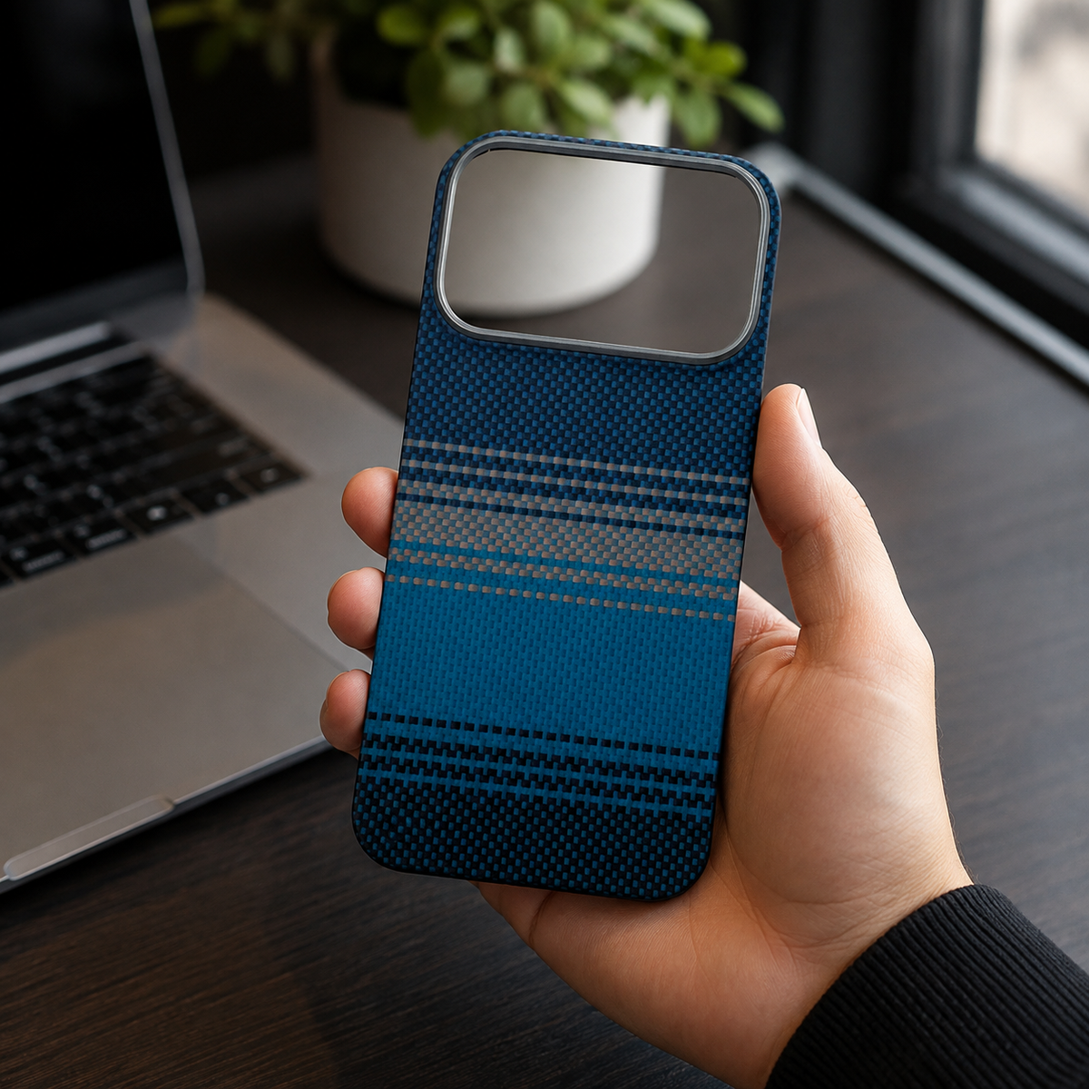 Premium iPhone Case MagSafe Carbon Fiber Aramid Protective Cover Ultra Thin Shockproof Matte Anti Fingerprint Anti Scratch Non Slip Lightweight Full Coverage
