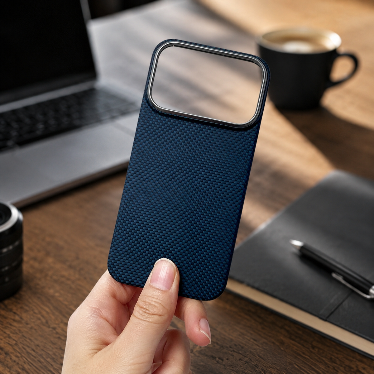 Premium iPhone Case MagSafe Carbon Fiber Aramid Protective Cover Ultra Thin Shockproof Matte Anti Fingerprint Anti Scratch Non Slip Lightweight Full Coverage