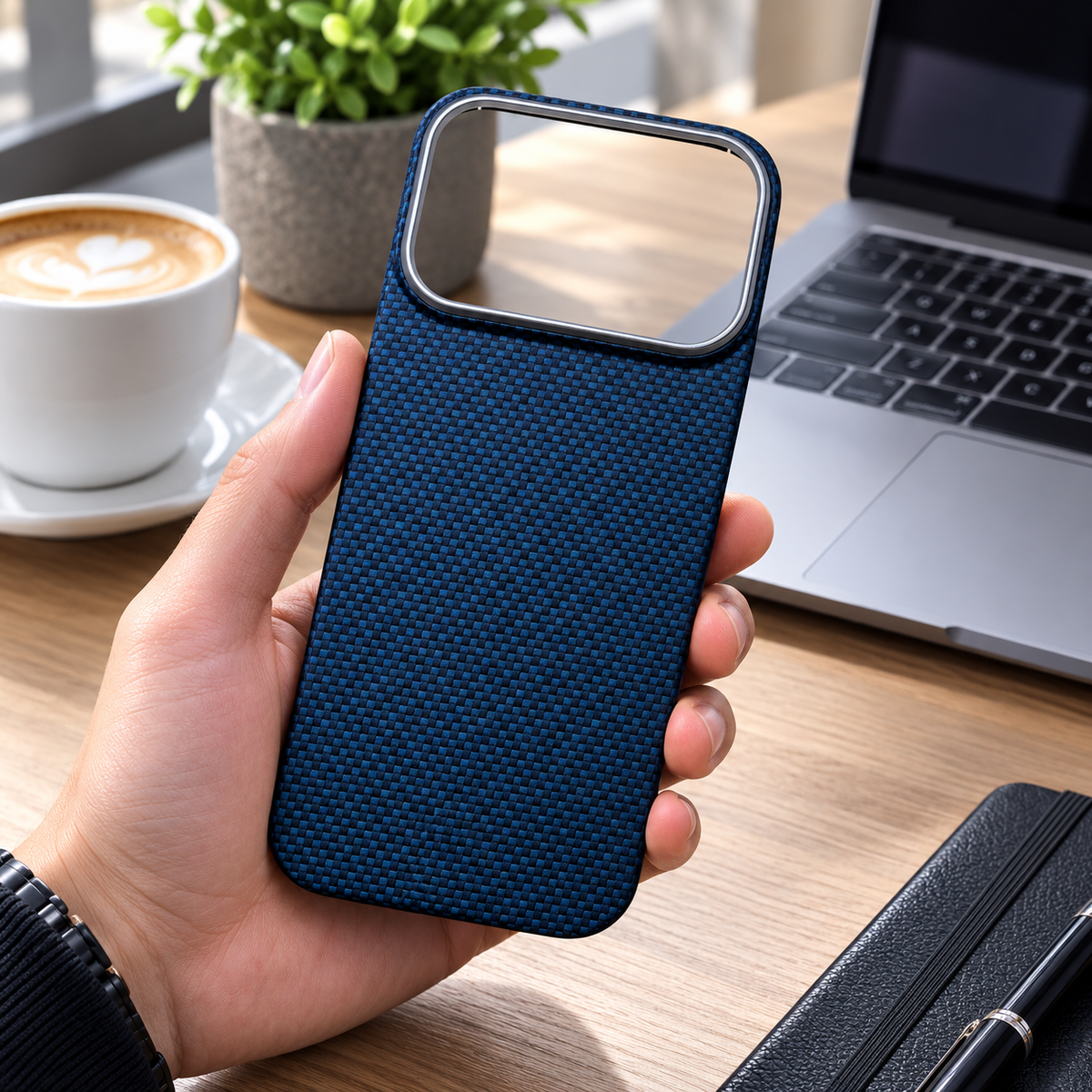 Premium iPhone Case MagSafe Carbon Fiber Aramid Protective Cover Ultra Thin Shockproof Matte Anti Fingerprint Anti Scratch Non Slip Lightweight Full Coverage