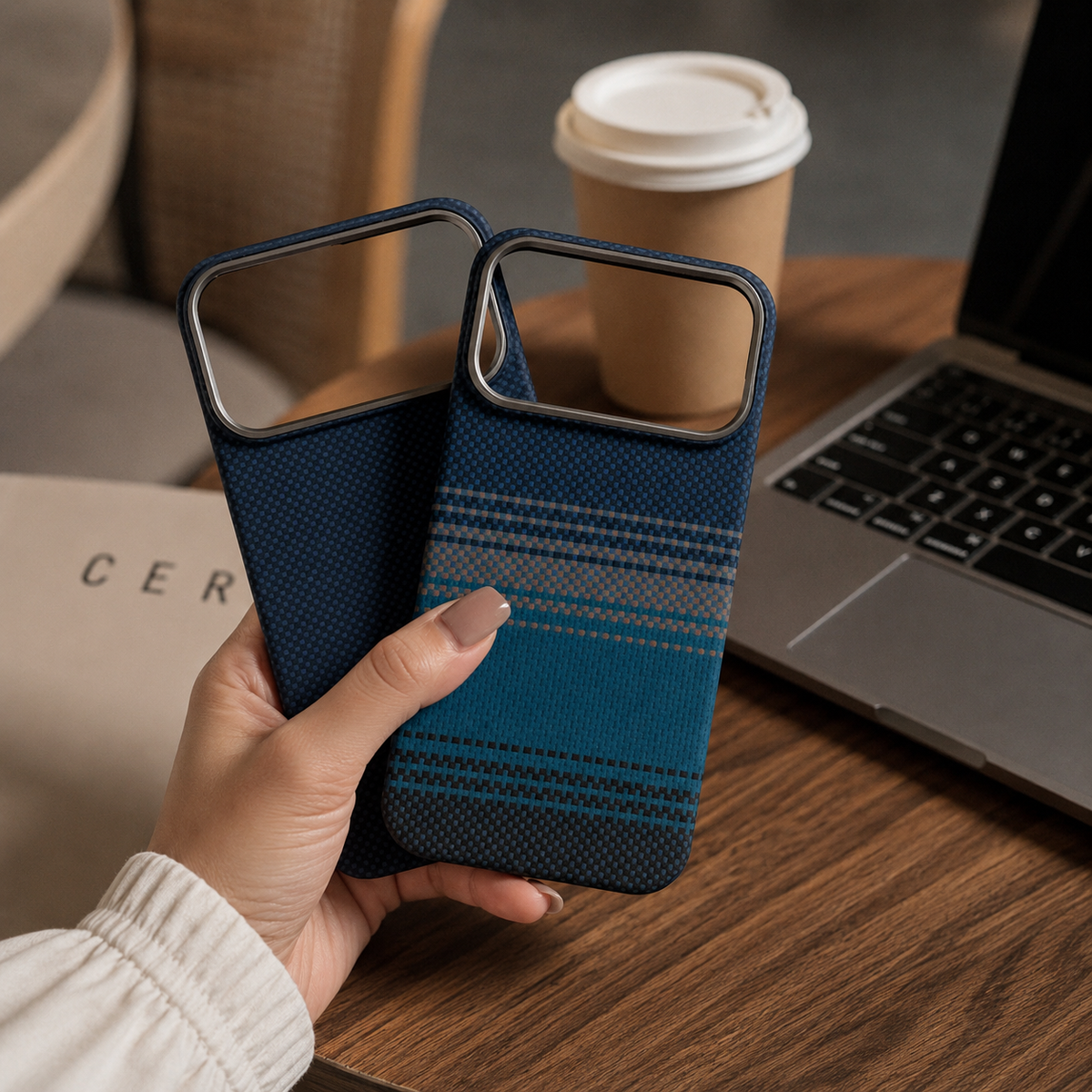 Premium iPhone Case MagSafe Carbon Fiber Aramid Protective Cover Ultra Thin Shockproof Matte Anti Fingerprint Anti Scratch Non Slip Lightweight Full Coverage