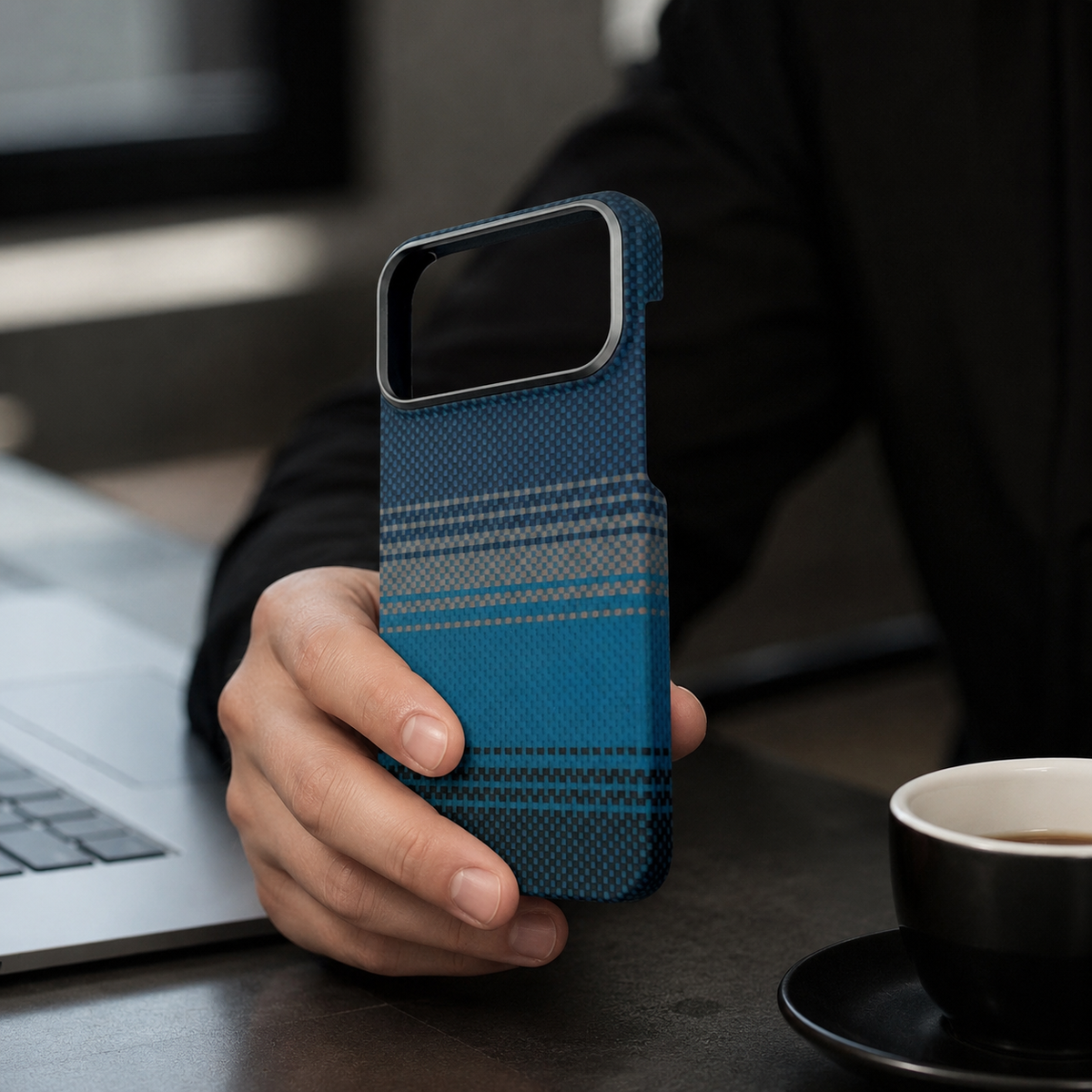 Premium iPhone Case MagSafe Carbon Fiber Aramid Protective Cover Ultra Thin Shockproof Matte Anti Fingerprint Anti Scratch Non Slip Lightweight Full Coverage