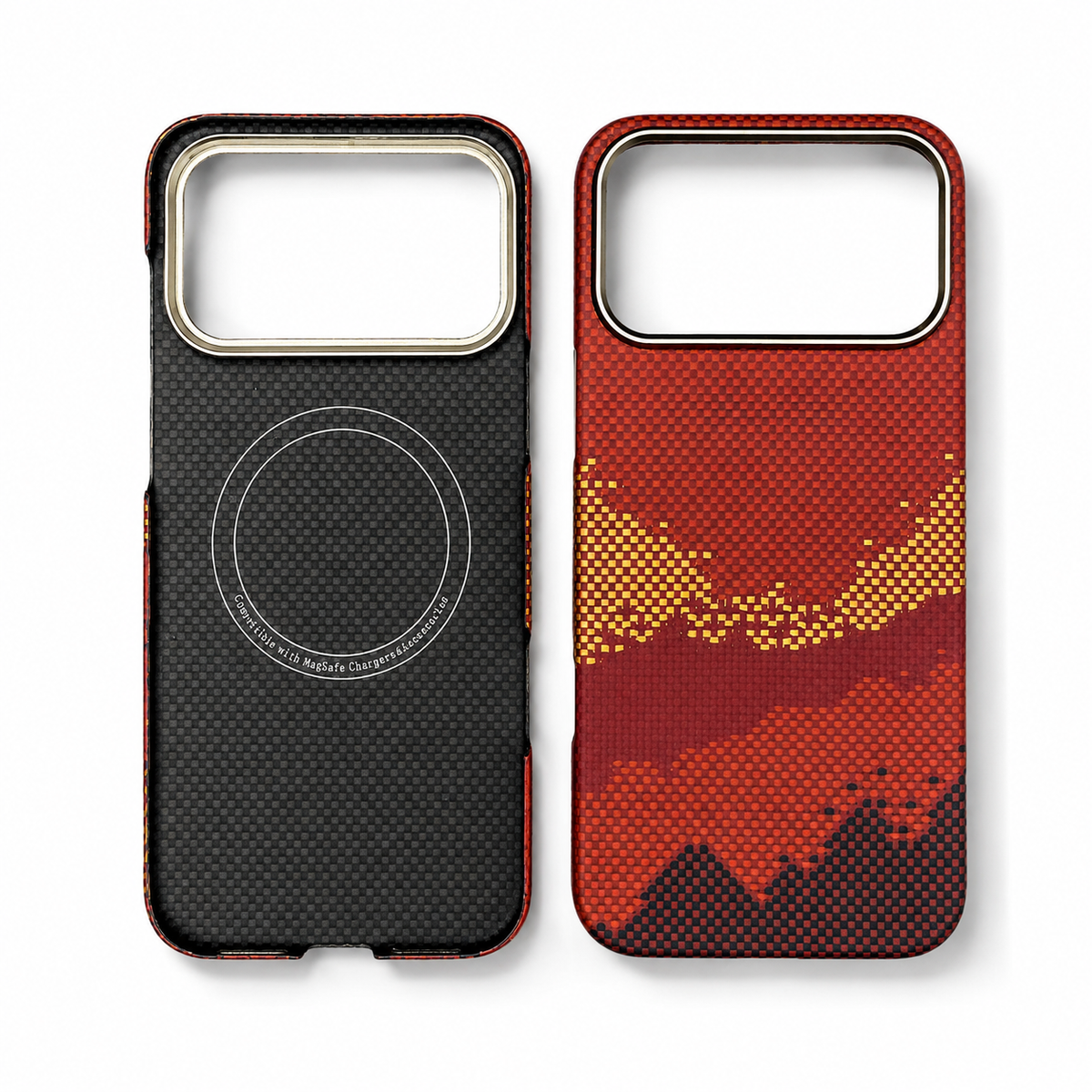 Premium iPhone Case MagSafe Carbon Fiber Aramid Protective Cover Ultra Thin Shockproof Matte Anti Fingerprint Anti Scratch Non Slip Lightweight Full Coverage