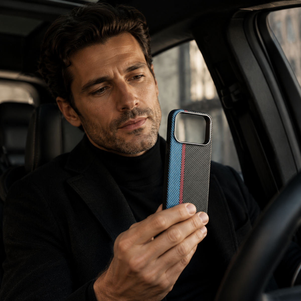 Premium iPhone Case MagSafe Carbon Fiber Armor Ultra Thin Magnetic Hard PC Protective Cover Alloy Camera Lens Anti Scratch Slim Wireless Charging Case