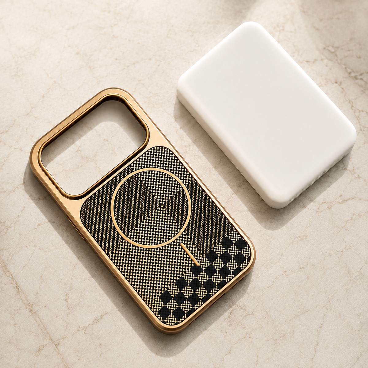 Premium iPhone Case MagSafe Carbon Fiber Magnetic Shockproof Protective Cover Electroplated Anti Scratch Anti Fingerprint Slim Lightweight Wireless Charging