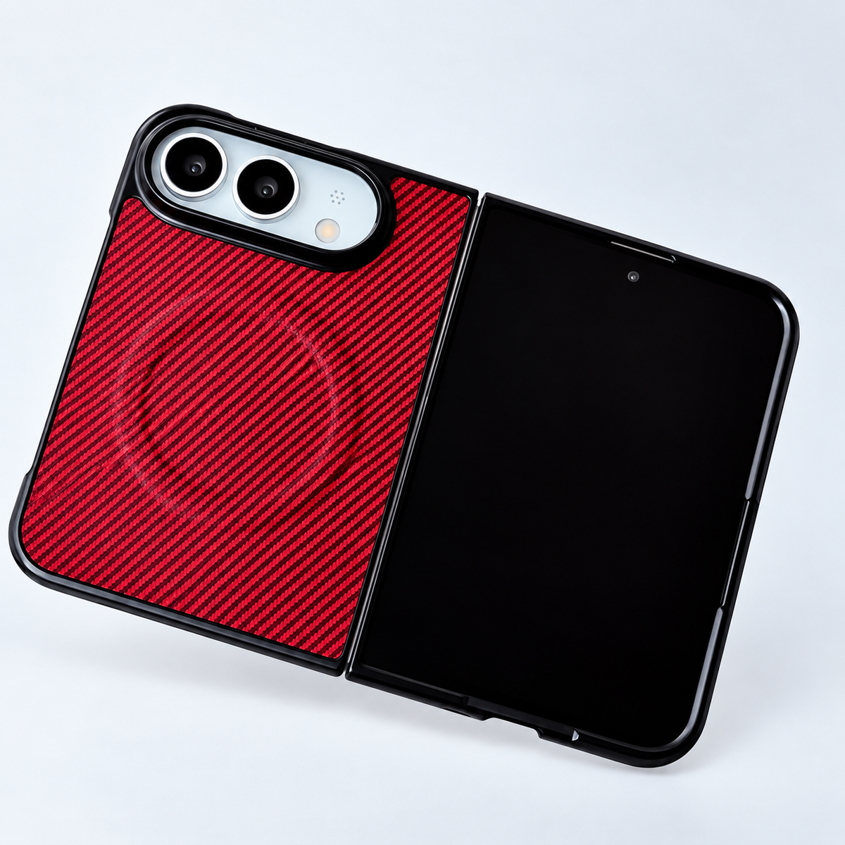 Premium iPhone Case MagSafe Carbon Fiber Magnetic Tempered Glass Shockproof Soft Shell Anti Scratch Non Slip Lightweight Foldable Protective Cover Case