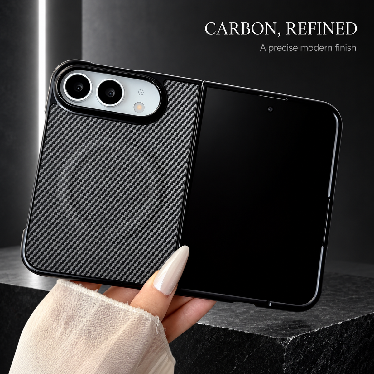 Premium iPhone Case MagSafe Carbon Fiber Magnetic Tempered Glass Shockproof Soft TPU Anti Scratch Non Slip Lightweight Foldable Protective Cover Case