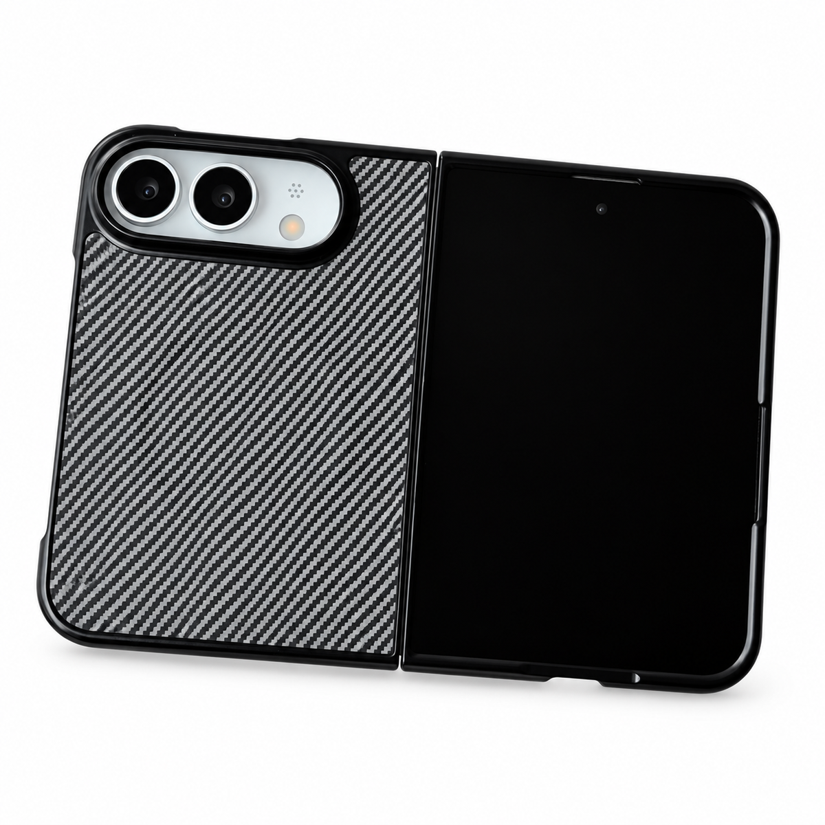 Premium iPhone Case MagSafe Carbon Fiber Magnetic Tempered Glass Shockproof Soft TPU Anti Scratch Non Slip Lightweight Foldable Protective Cover Case