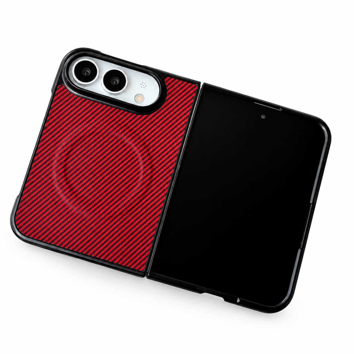 Premium iPhone Case MagSafe Carbon Fiber Magnetic Tempered Glass Shockproof Soft TPU Anti Scratch Non Slip Lightweight Foldable Protective Cover Case