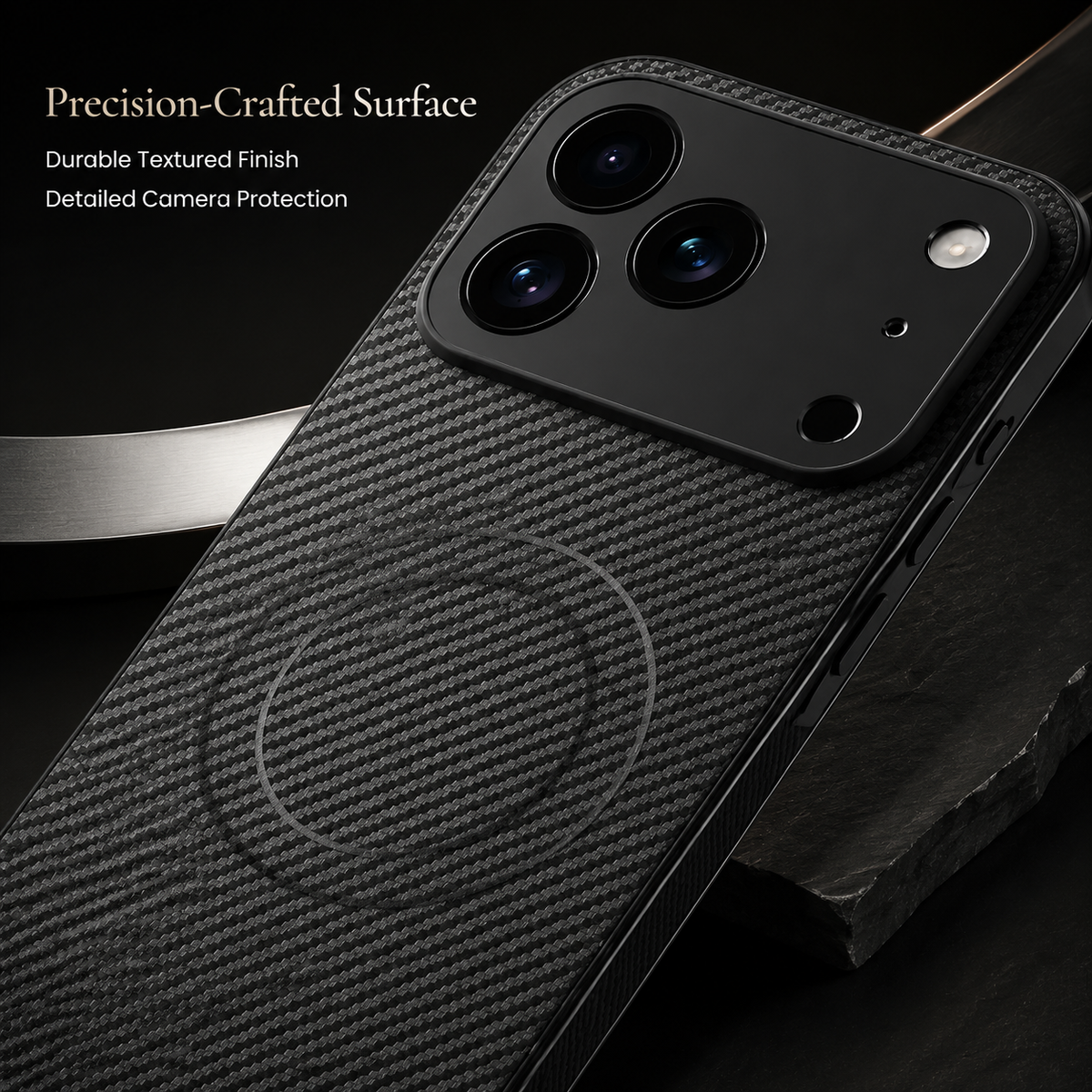 Premium iPhone Case MagSafe Carbon Fiber Ultra Thin Magnetic Shockproof Protective Cover Anti Scratch Lightweight Non Slip Reinforced Slim Rugged Armor