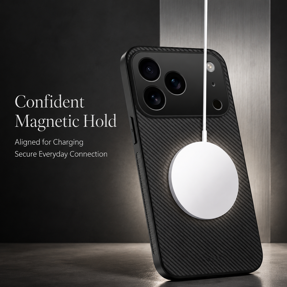 Premium iPhone Case MagSafe Carbon Fiber Ultra Thin Magnetic Shockproof Protective Cover Anti Scratch Lightweight Non Slip Reinforced Slim Rugged Armor