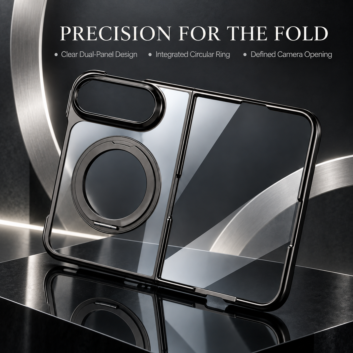 Premium iPhone Case MagSafe Clear Magnetic 360 Rotating Stand PC Foldable Holder Shockproof Transparent Slim Protective Bracket Cover Case Design