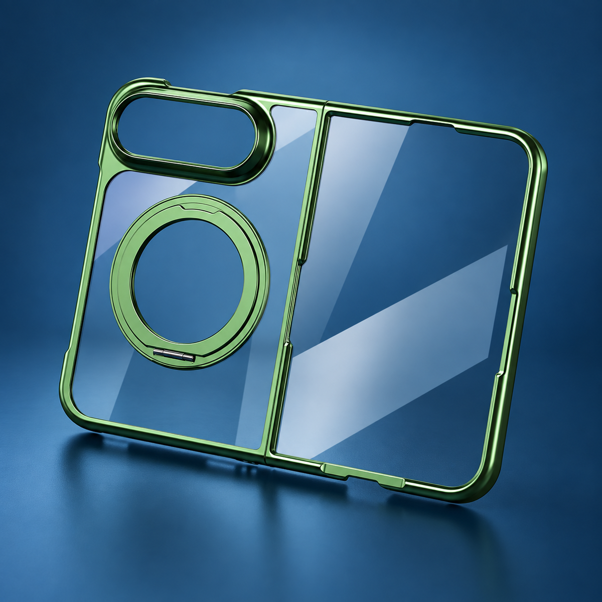 Premium iPhone Case MagSafe Clear Magnetic 360 Rotating Stand PC Foldable Holder Shockproof Transparent Slim Protective Bracket Cover Case Design