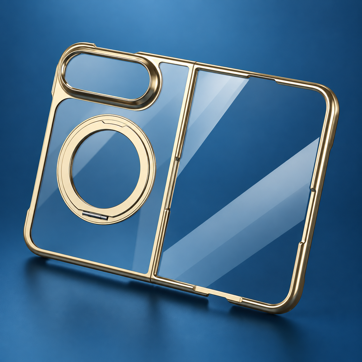 Premium iPhone Case MagSafe Clear Magnetic 360 Rotating Stand PC Foldable Holder Shockproof Transparent Slim Protective Bracket Cover Case Design