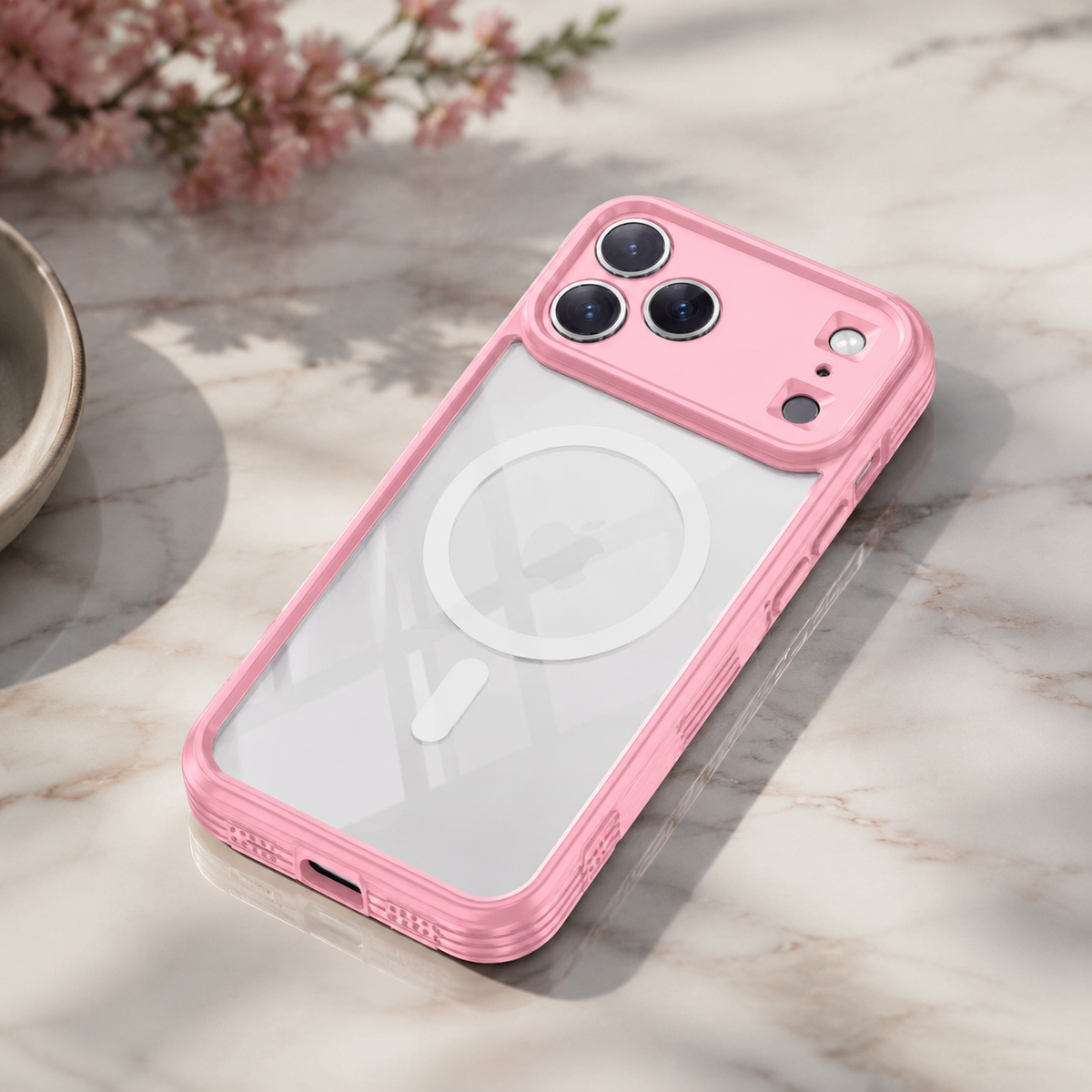 Premium iPhone Case MagSafe Clear Magnetic Full Body Shockproof Protective Cover Double Sided PC TPU Anti Scratch Slim Transparent Front Back Protection