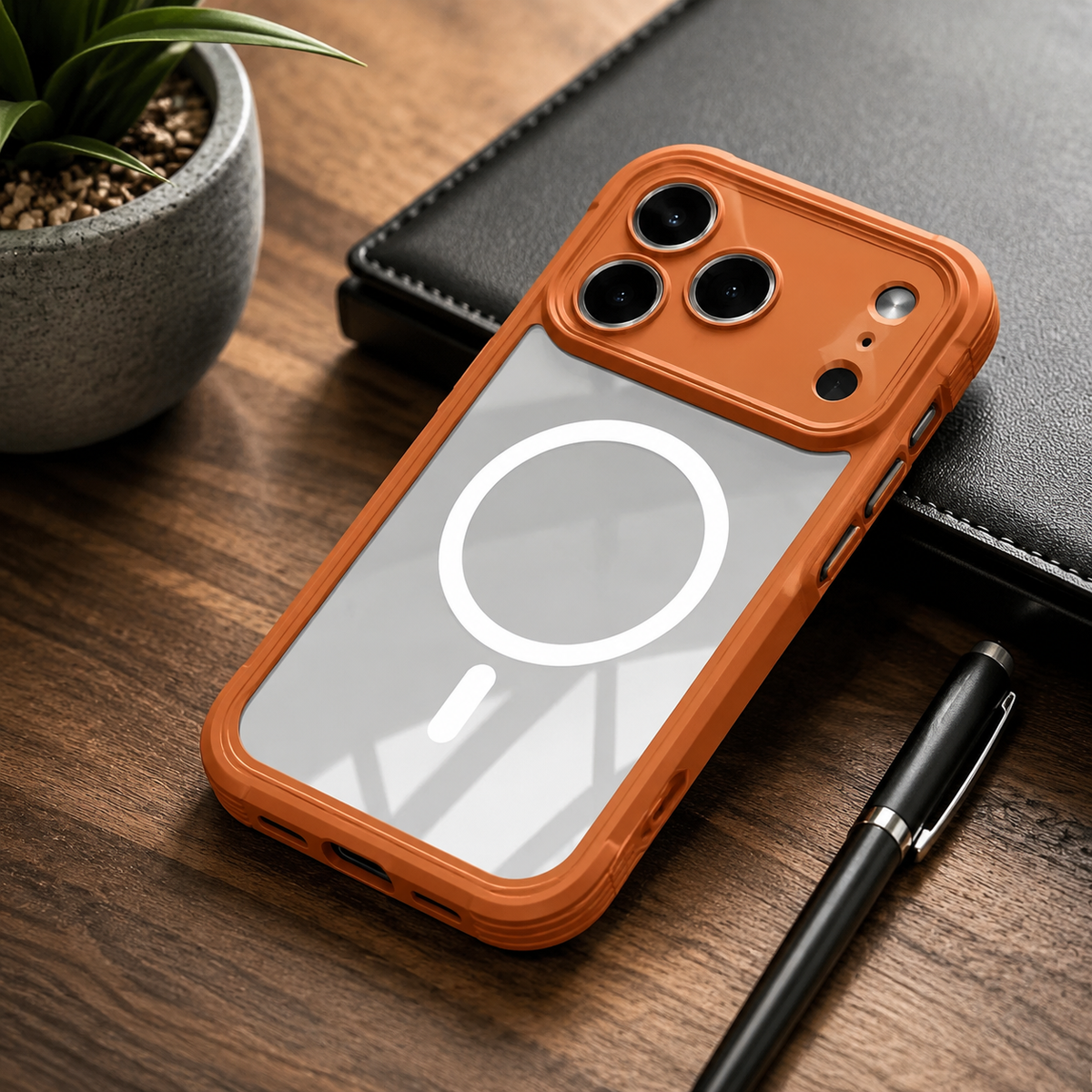 Premium iPhone Case MagSafe Clear Magnetic Full Body Shockproof Protective Cover Double Sided PC TPU Anti Scratch Slim Transparent Front Back Protection