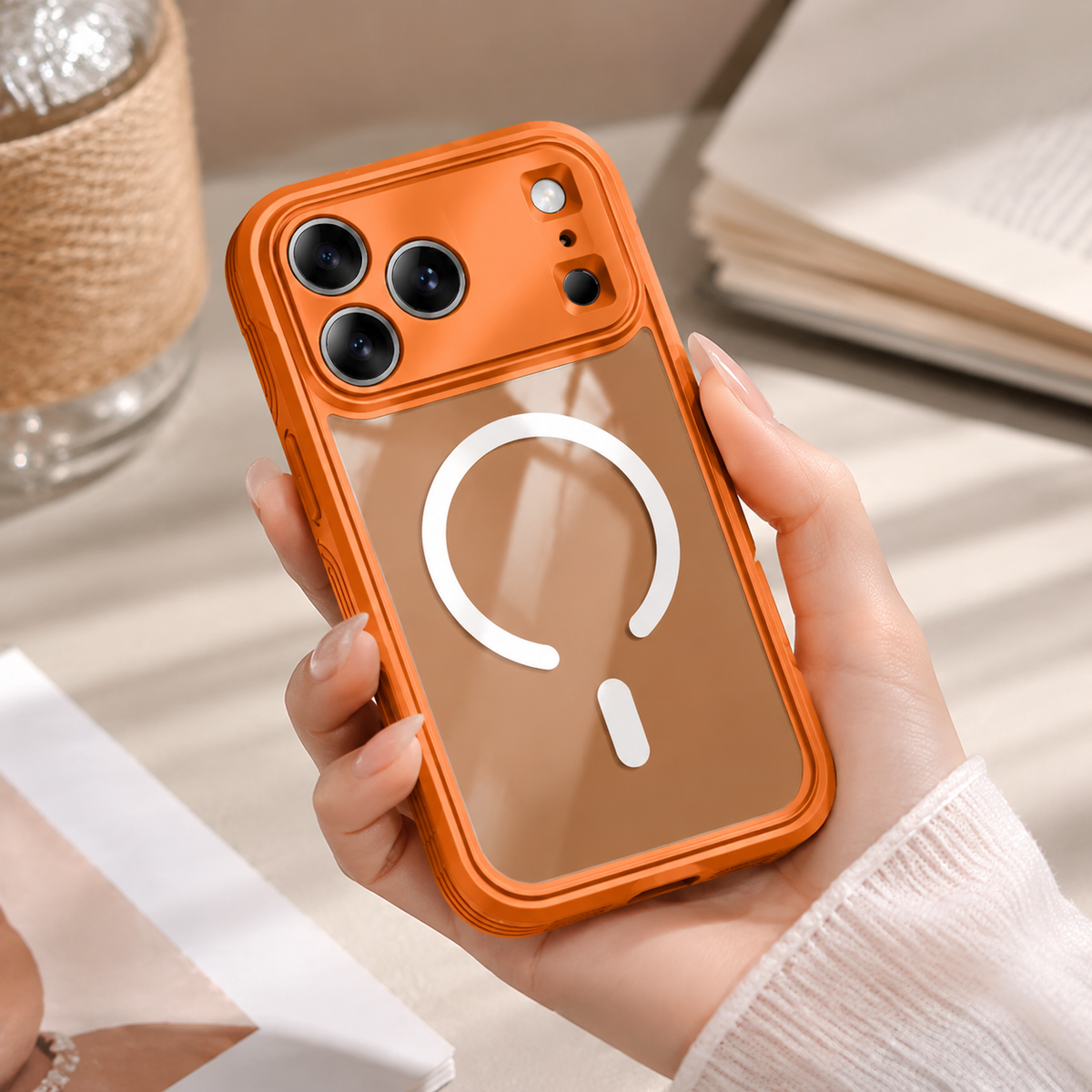 Premium iPhone Case MagSafe Clear Magnetic Full Body Shockproof Protective Cover Double Sided PC TPU Anti Scratch Slim Transparent Front Back Protection