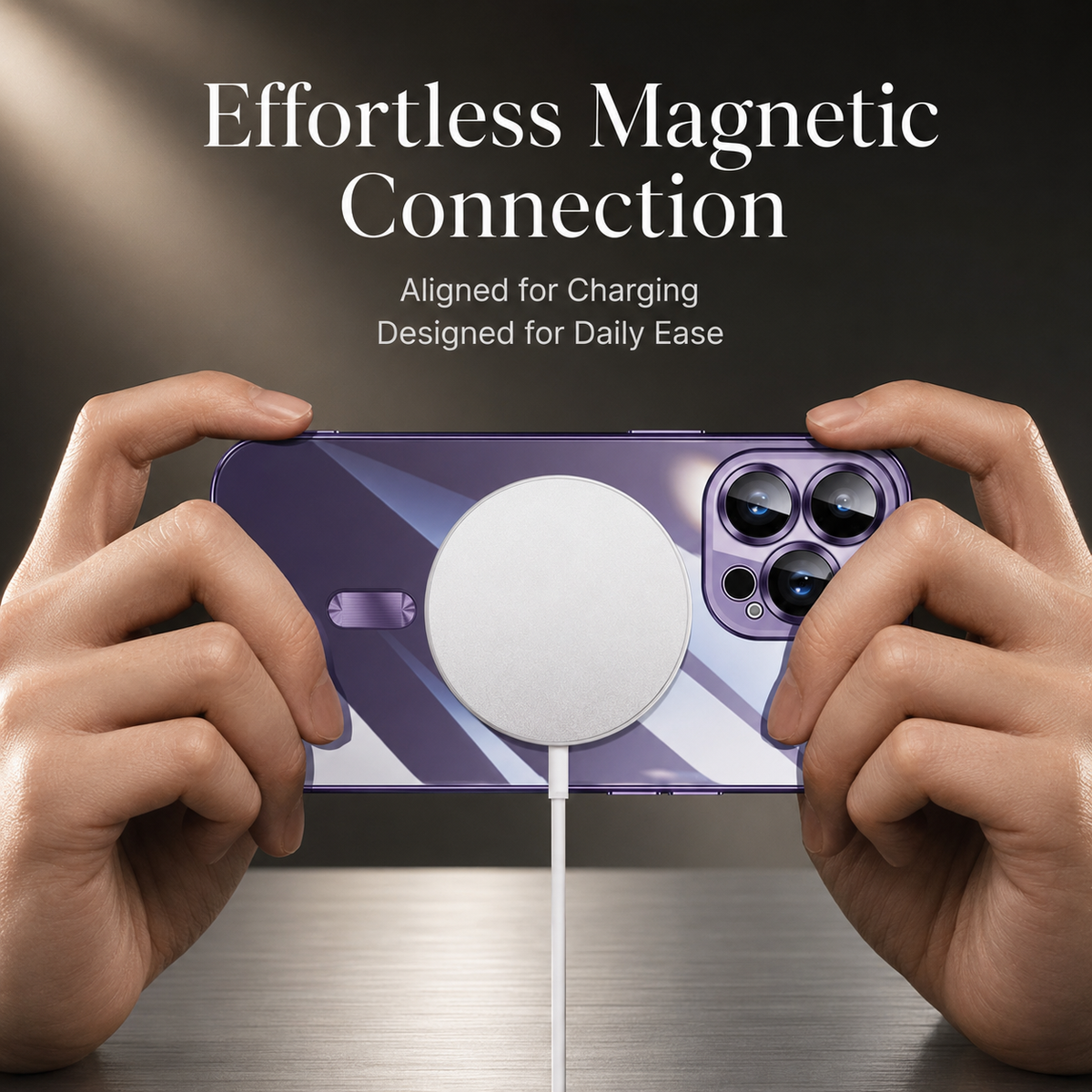 Premium iPhone Case MagSafe Clear Magnetic Shockproof Protective Cover Camera Lens Protection Anti Fingerprint Anti Scratch Slim Plated PC TPU Transparent