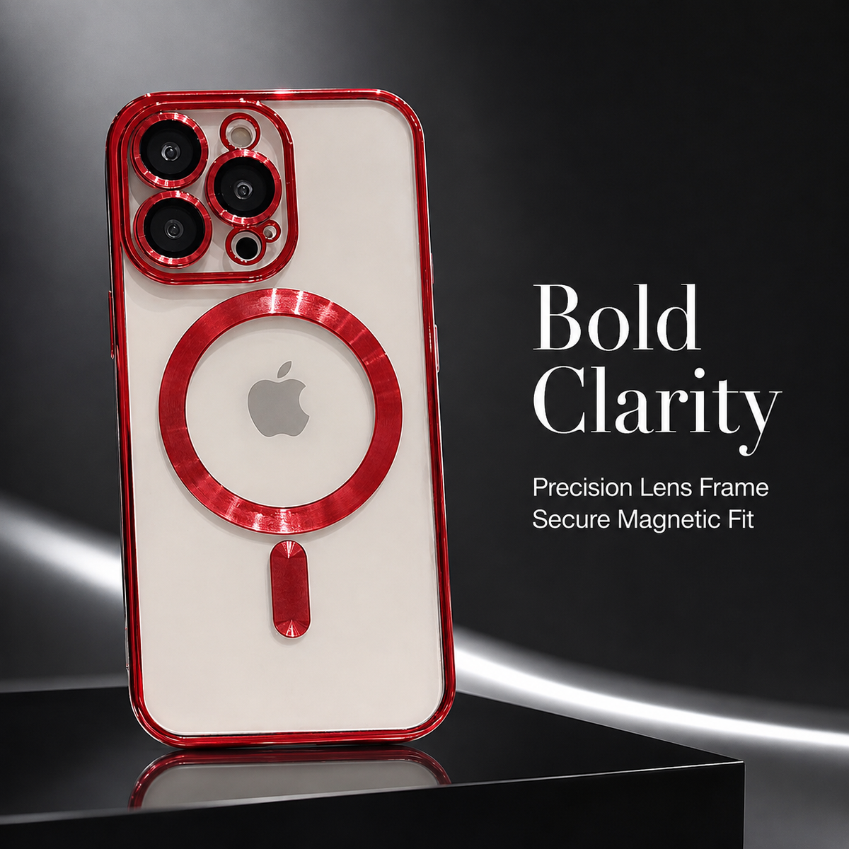 Premium iPhone Case MagSafe Clear Magnetic Shockproof Protective Cover Camera Lens Protection Anti Fingerprint Anti Scratch Slim Plated PC TPU Transparent