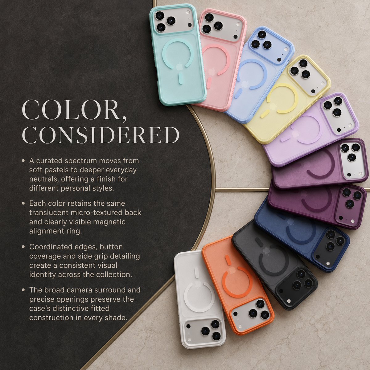 Premium iPhone Case MagSafe Clear Matte Dotted Texture Magnetic Shockproof PC TPU Anti Fingerprint Non Slip Slim Protective Bumper Cover Case Design