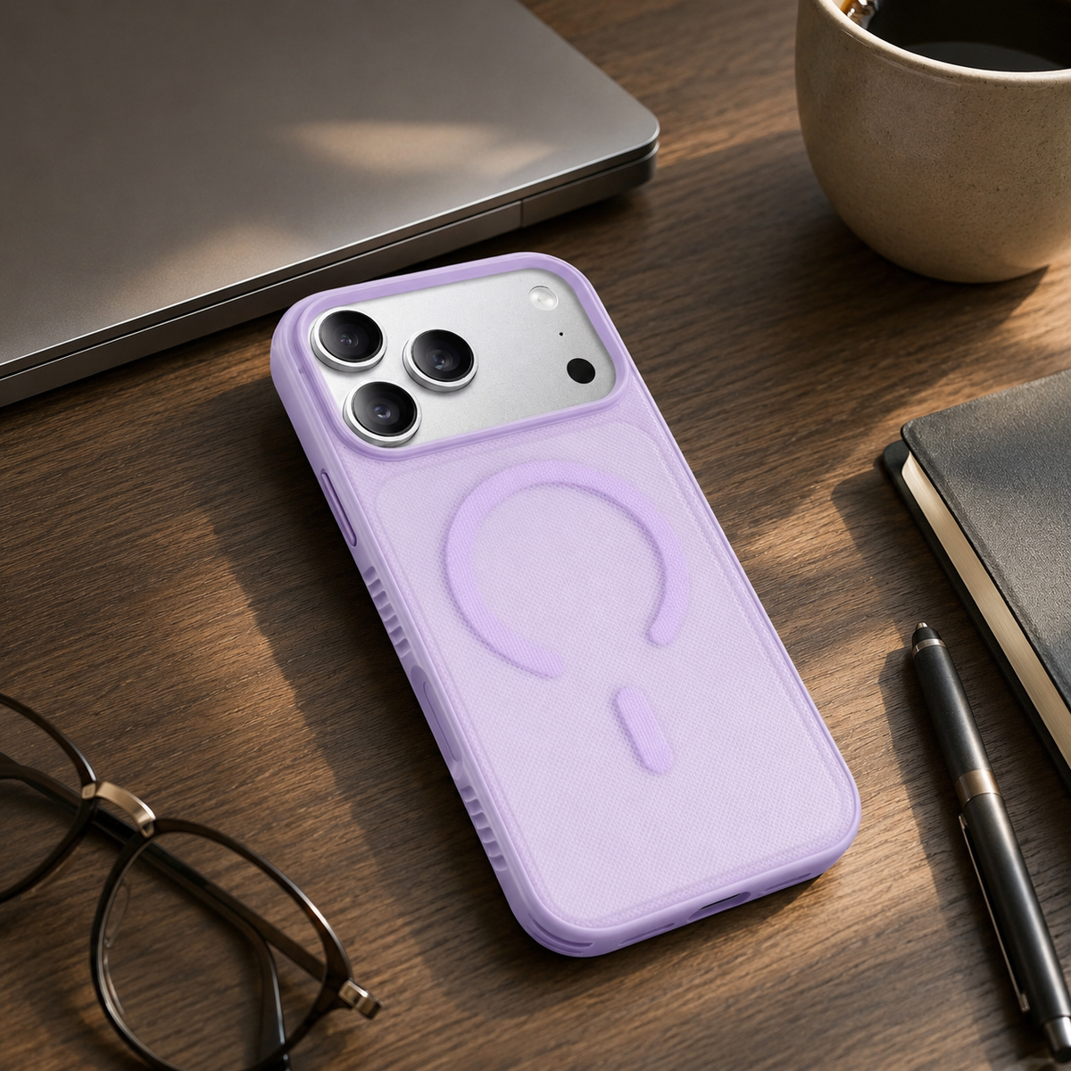 Premium iPhone Case MagSafe Clear Matte Dotted Texture Magnetic Shockproof PC TPU Anti Fingerprint Non Slip Slim Protective Bumper Cover Case Design
