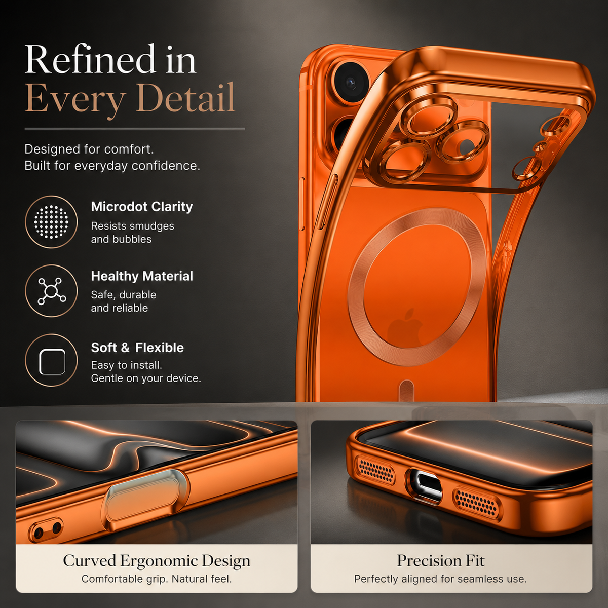 Premium iPhone Case MagSafe Clear Plating Magnetic Soft TPU Camera Lens Protection Shockproof Anti Scratch Non Slip Lightweight Protective Bumper Cover