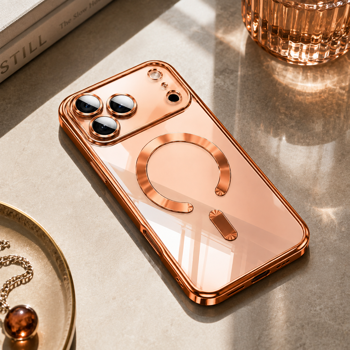 Premium iPhone Case MagSafe Clear Plating Magnetic Soft TPU Camera Lens Protection Shockproof Anti Scratch Non Slip Lightweight Protective Bumper Cover