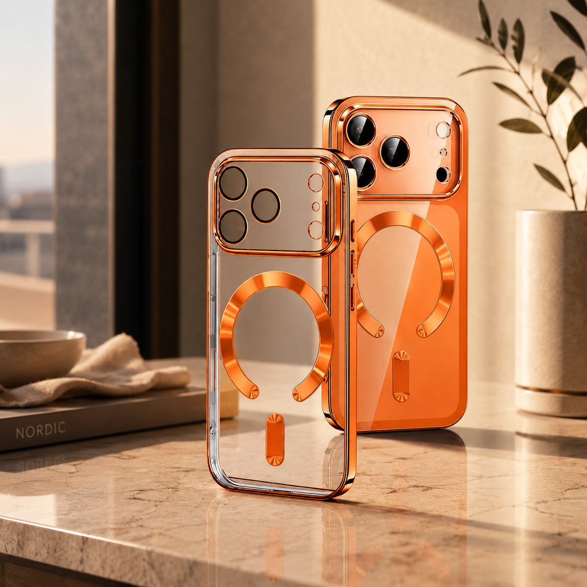 Premium iPhone Case MagSafe Clear Plating Magnetic Soft TPU Shockproof Protective Cover Camera Lens Protection Anti Scratch Anti Fingerprint Slim Case
