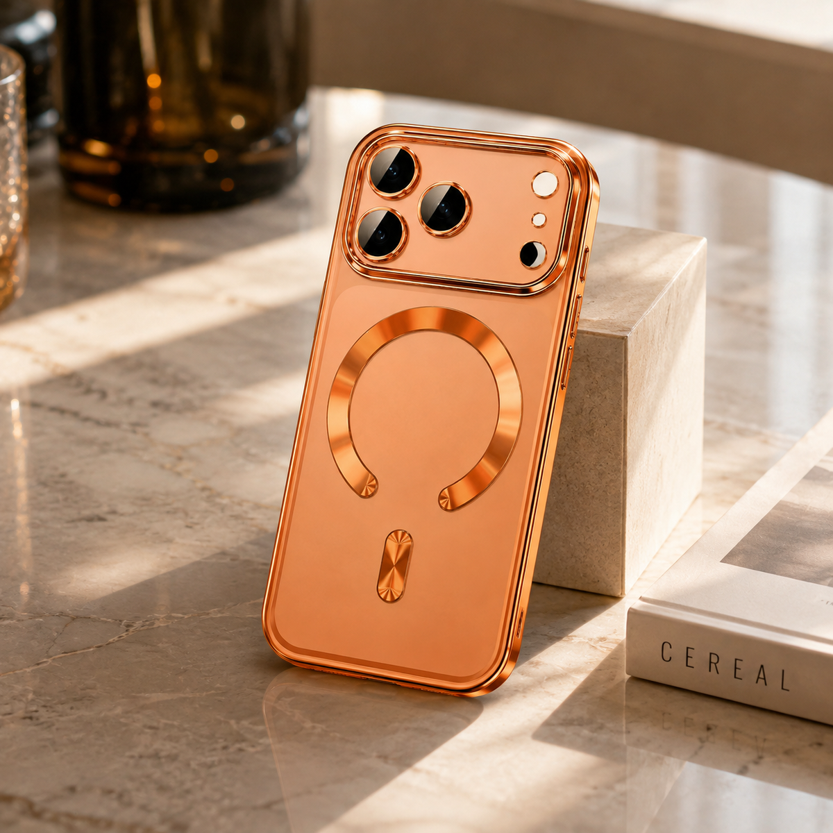 Premium iPhone Case MagSafe Clear Plating Magnetic Soft TPU Shockproof Protective Cover Camera Lens Protection Anti Scratch Anti Fingerprint Slim Case