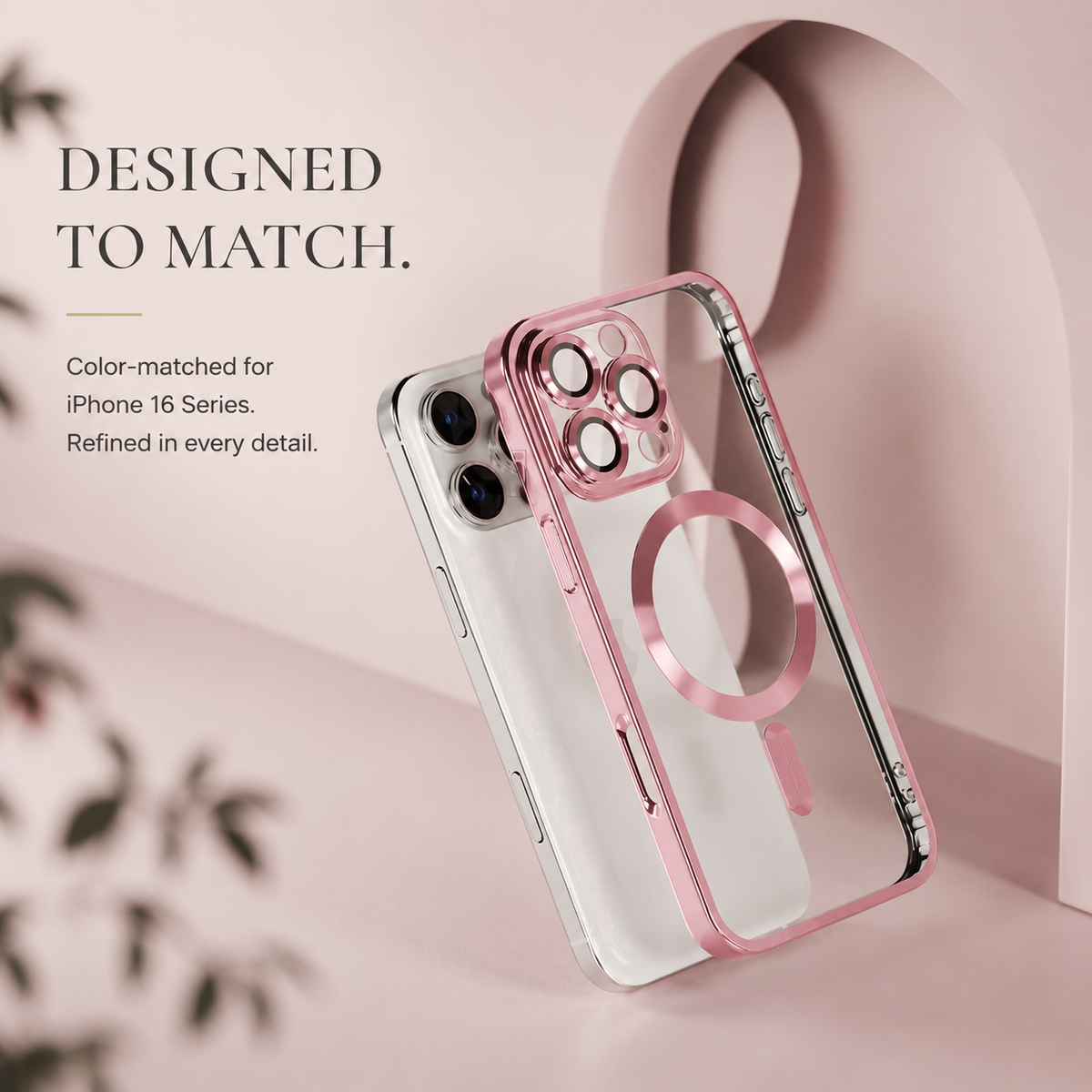 Premium iPhone Case MagSafe Clear TPU Magnetic Shockproof Protective Cover Camera Lens Protection Plated Edge Anti Fingerprint Anti Scratch Non Slip Slim
