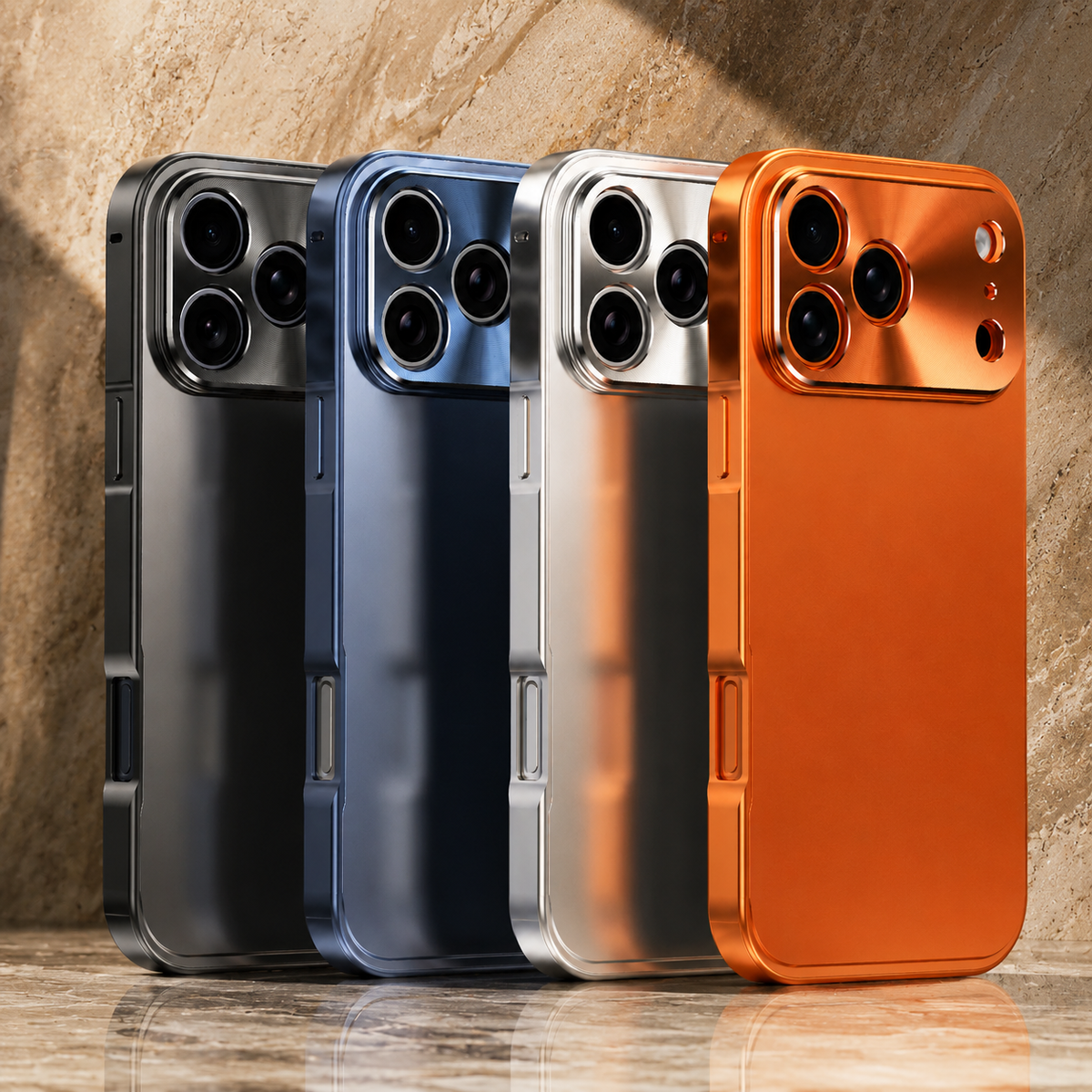 Premium iPhone Case MagSafe Compatible Aluminum Alloy Frame Frosted PC Cover Shockproof Protection Camera Lens Guard Slim Magnetic Anti Scratch Design