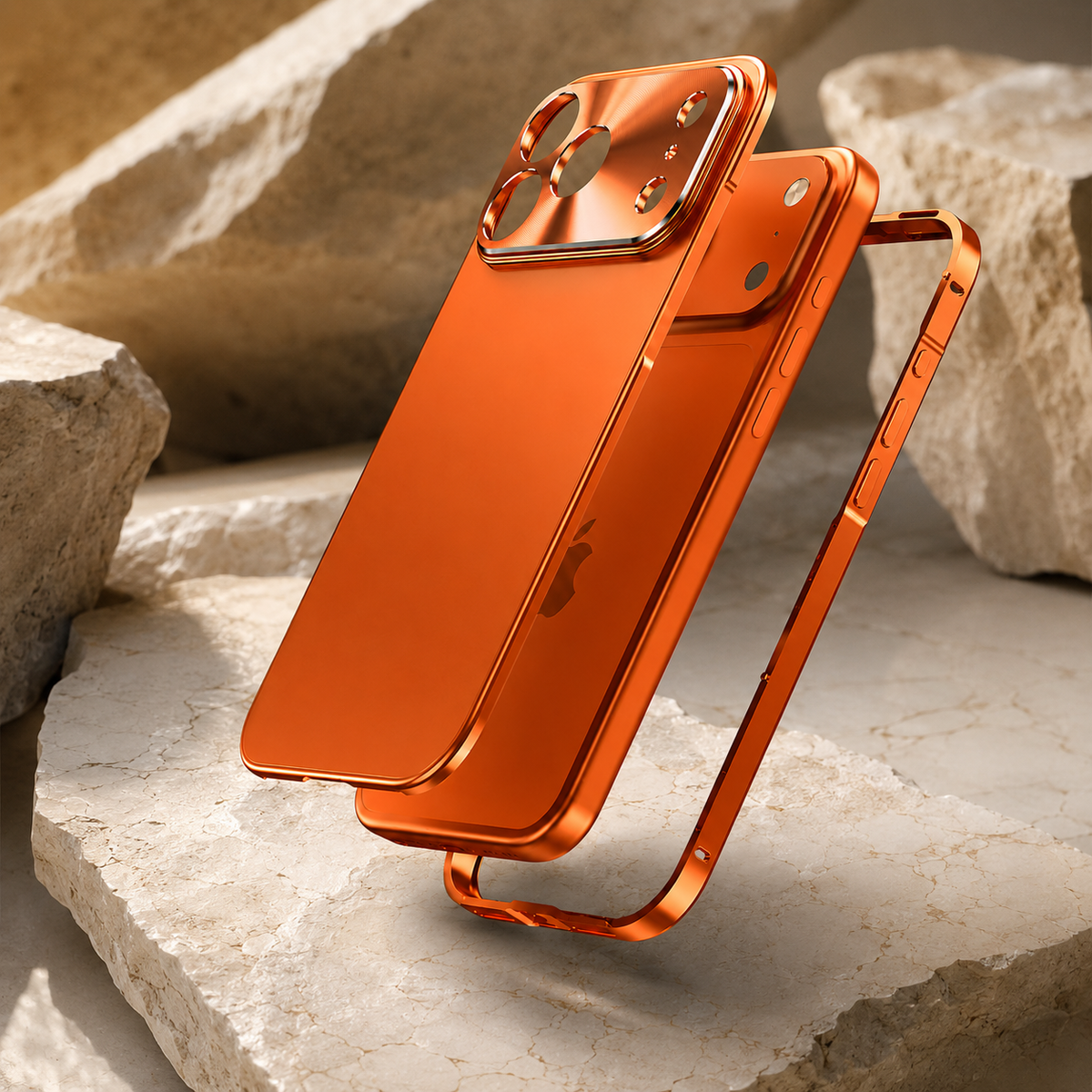 Premium iPhone Case MagSafe Compatible Aluminum Alloy Frame Frosted PC Cover Shockproof Protection Camera Lens Guard Slim Magnetic Anti Scratch Design