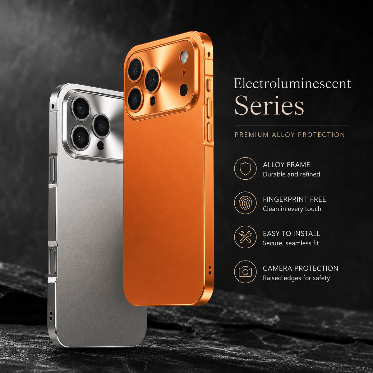 Premium iPhone Case MagSafe Compatible Aluminum Alloy Frame Frosted PC Cover Shockproof Protection Camera Lens Guard Slim Magnetic Anti Scratch Design