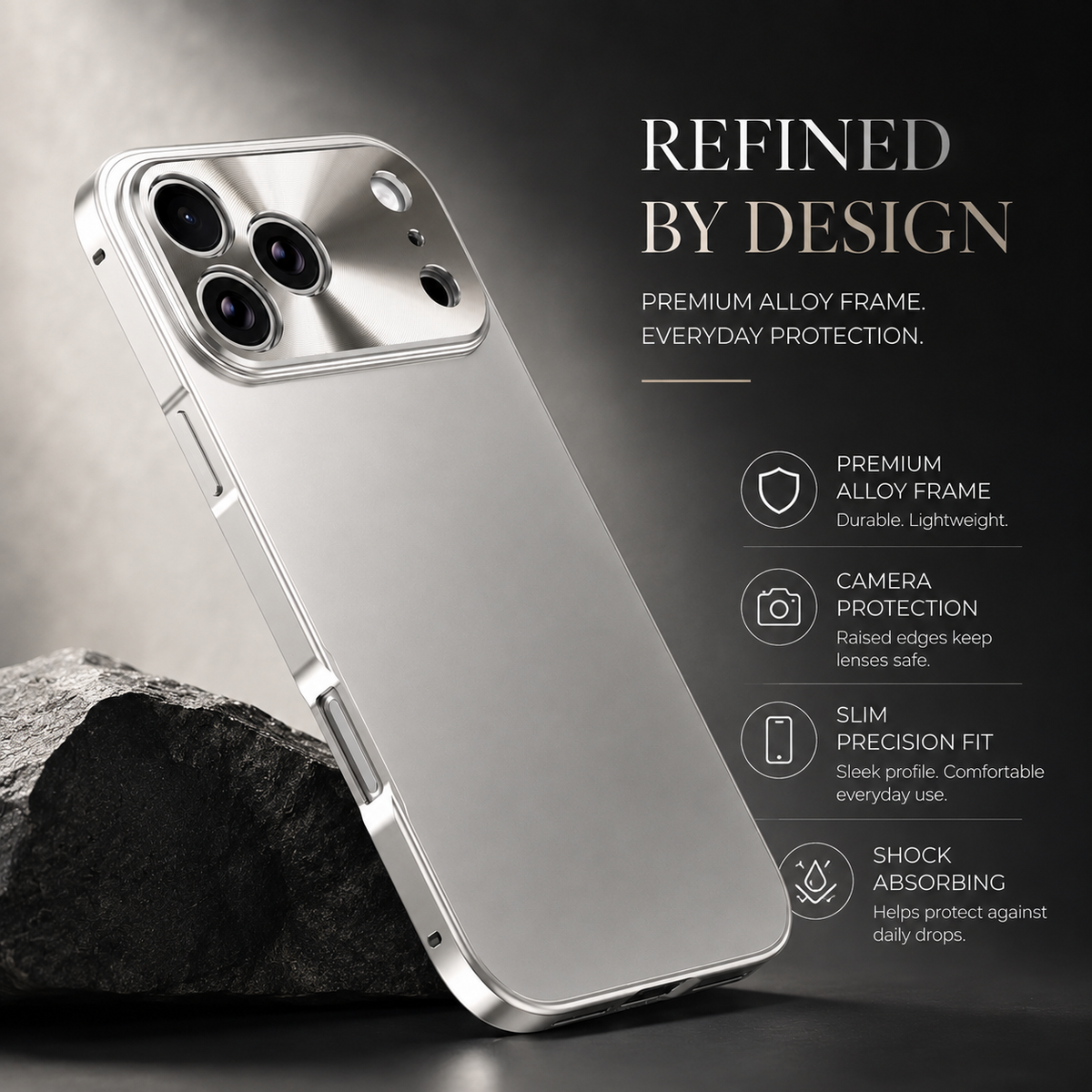 Premium iPhone Case MagSafe Compatible Aluminum Alloy Frame Frosted PC Cover Shockproof Protection Camera Lens Guard Slim Magnetic Anti Scratch Design