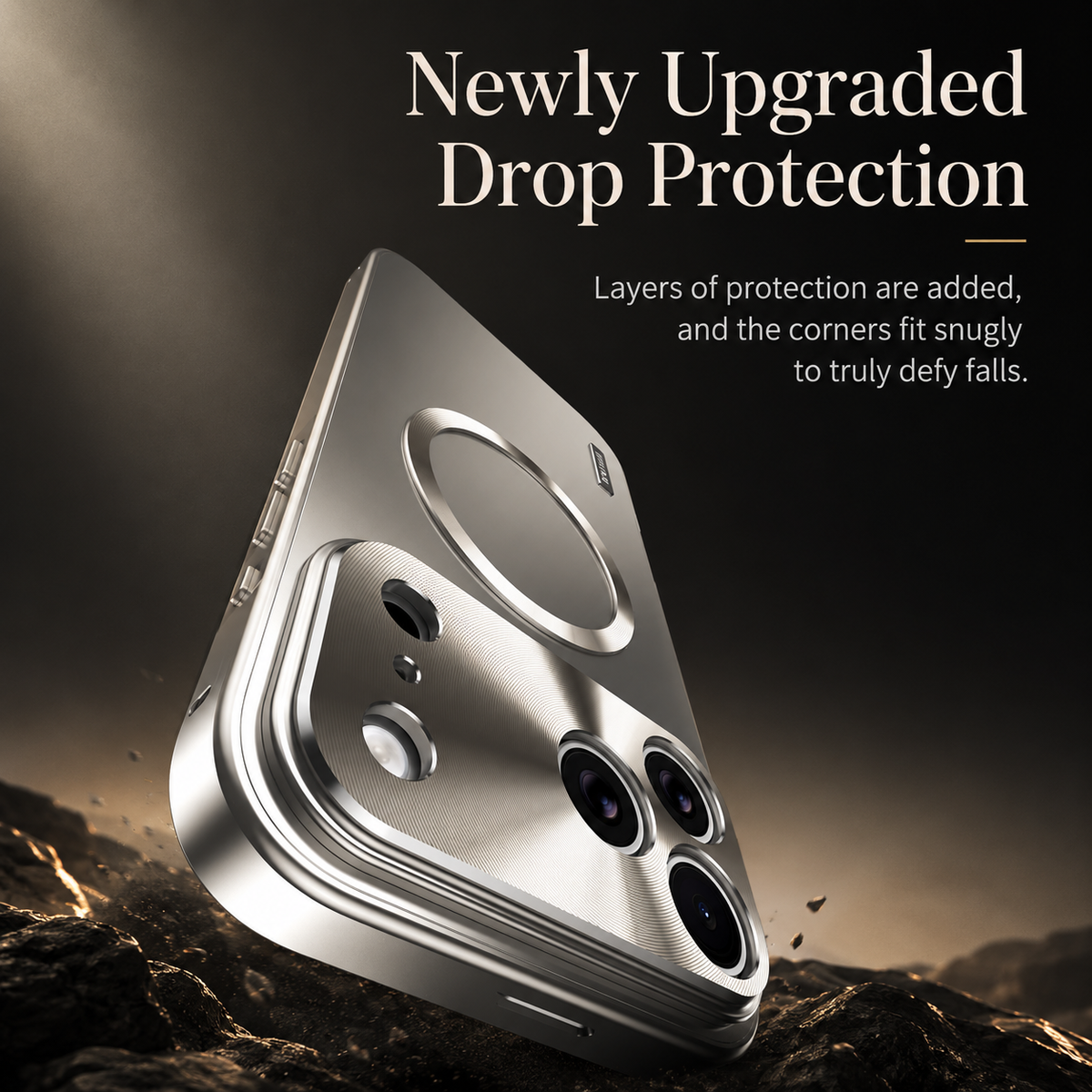 Premium iPhone Case MagSafe Compatible Aluminum Frame Frosted Back Shockproof Protective Cover Anti Scratch Slim Magnetic Full Coverage Metal Bumper