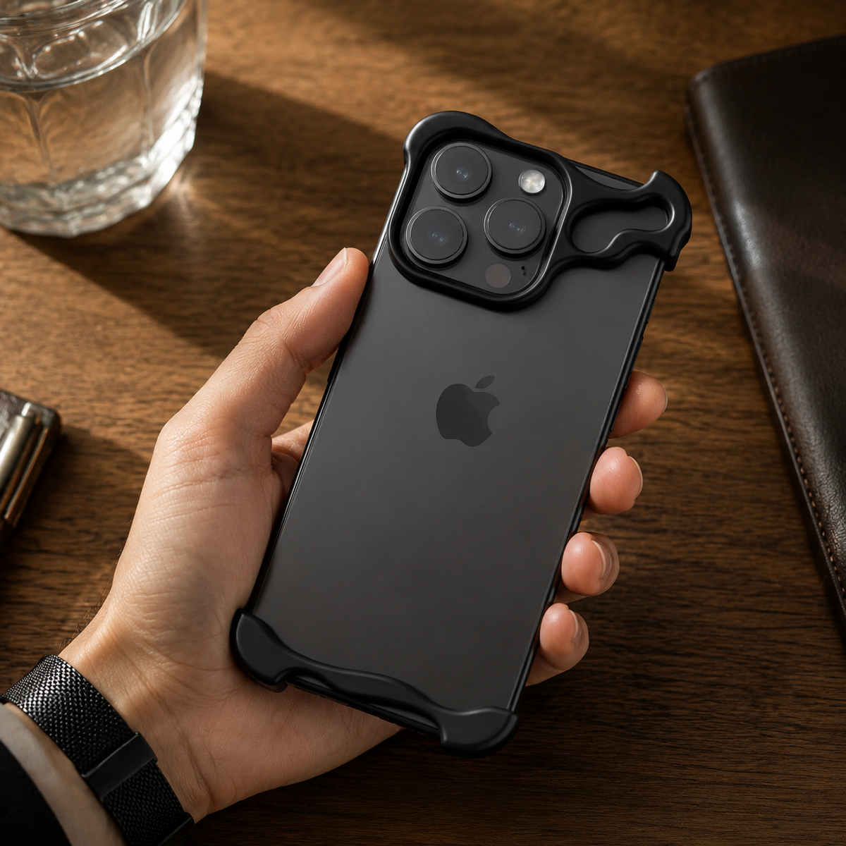 Premium iPhone Case MagSafe Compatible Aluminum Frame Magnetic Shockproof Protective Cover Ultra Thin Metal Bumper Camera Lens Protection Frameless Design