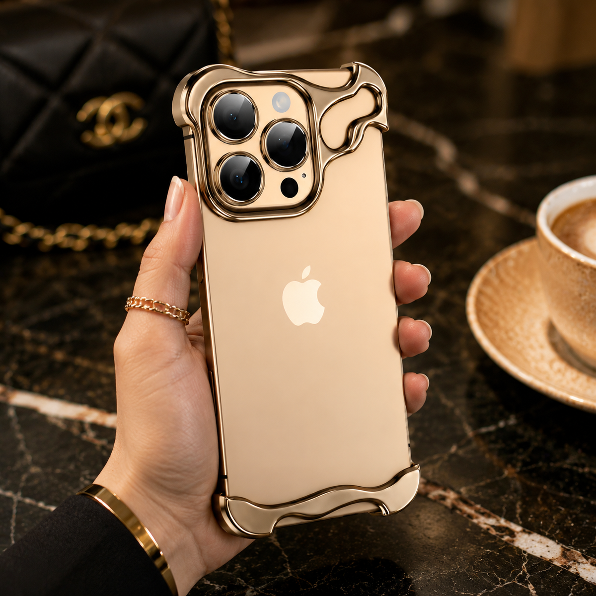 Premium iPhone Case MagSafe Compatible Aluminum Frame Magnetic Shockproof Protective Cover Ultra Thin Metal Bumper Camera Lens Protection Frameless Design