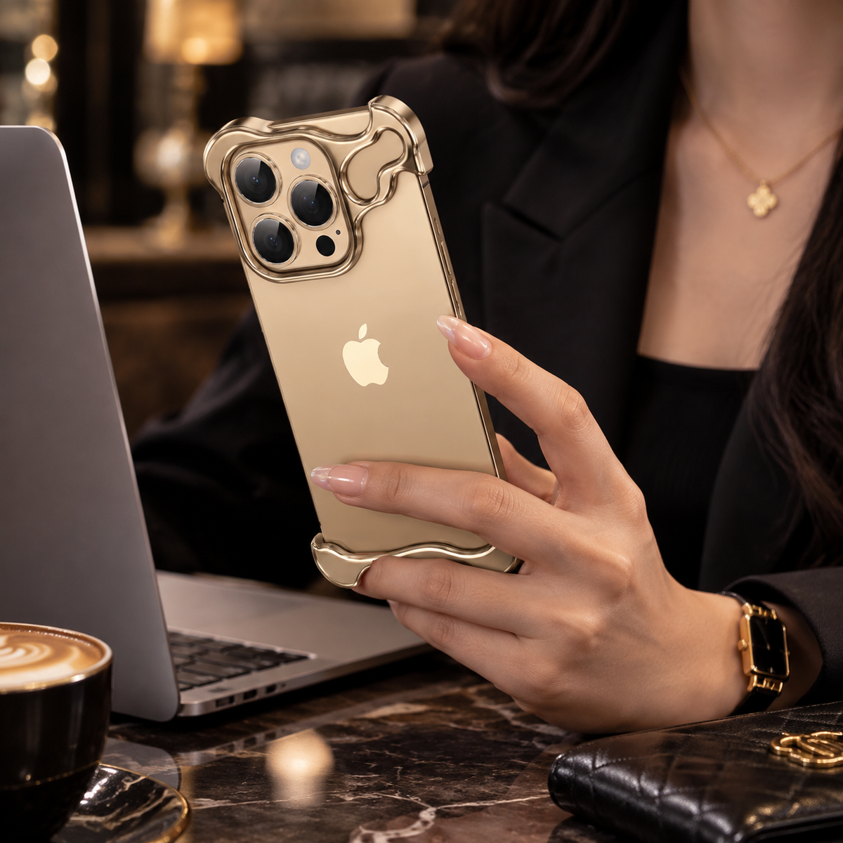 Premium iPhone Case MagSafe Compatible Aluminum Frame Magnetic Shockproof Protective Cover Ultra Thin Metal Bumper Camera Lens Protection Frameless Design