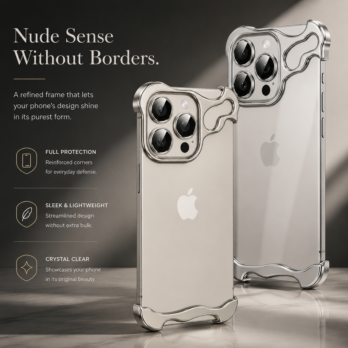 Premium iPhone Case MagSafe Compatible Aluminum Frame Magnetic Shockproof Protective Cover Ultra Thin Metal Bumper Camera Lens Protection Frameless Design