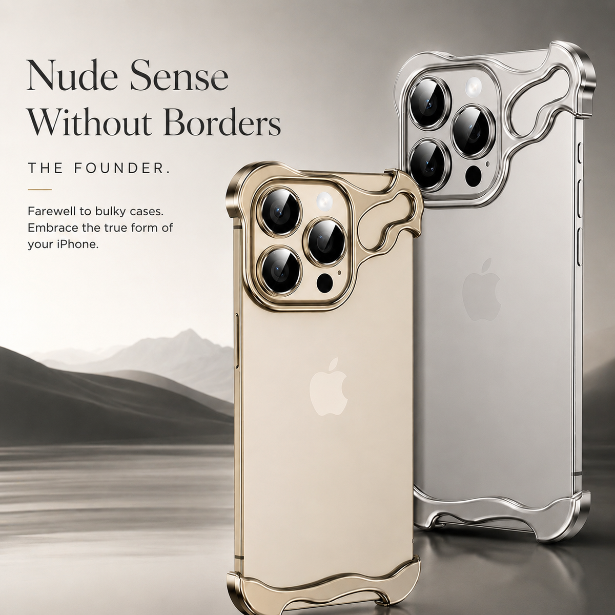 Premium iPhone Case MagSafe Compatible Aluminum Frame Protective Cover Camera Lens Protection Shockproof Ultra Thin Metal Bumper Frameless Design