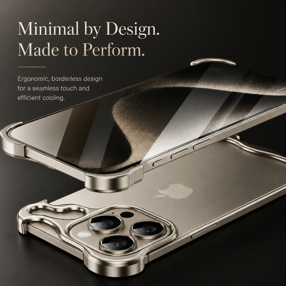 Premium iPhone Case MagSafe Compatible Aluminum Frame Protective Cover Camera Lens Protection Shockproof Ultra Thin Metal Bumper Frameless Design