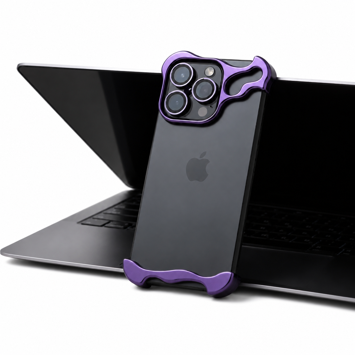 Premium iPhone Case MagSafe Compatible Aluminum Frame Protective Cover Camera Lens Protection Shockproof Ultra Thin Metal Bumper Frameless Design