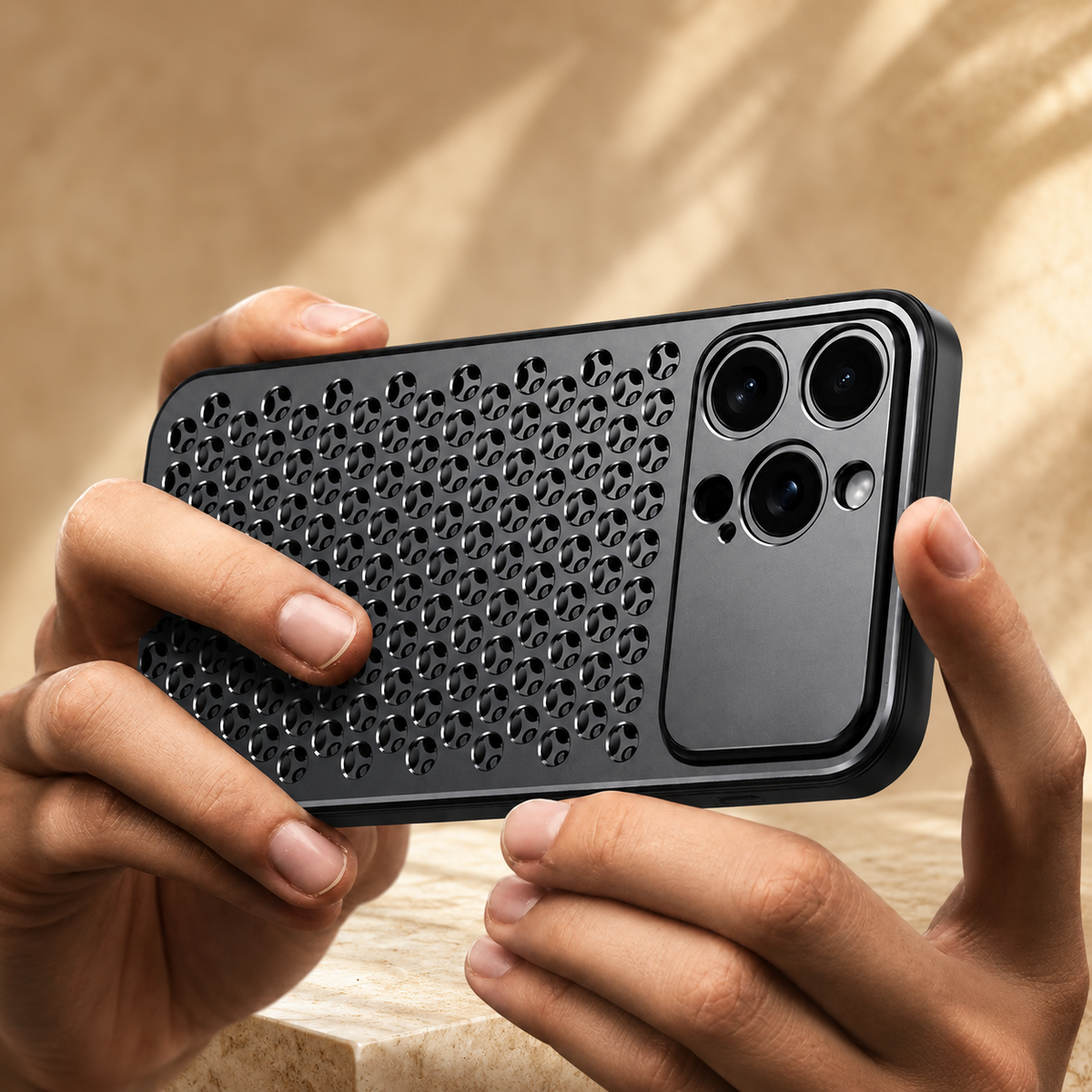 Premium iPhone Case MagSafe Compatible Aluminum Metal Breathable Cover Ultra Thin Matte Shockproof Protection Camera Lens Guard Slim Lightweight Design