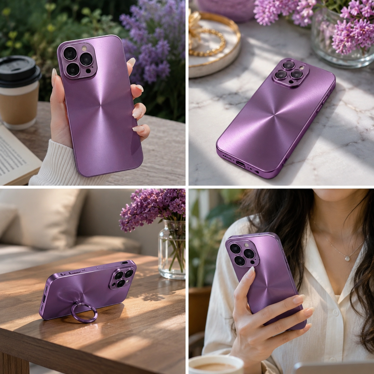 Premium iPhone Case MagSafe Compatible Aurora Matte Shockproof Protective Cover Color Shift Finish Camera Lens Protection Slim Magnetic Lightweight Design