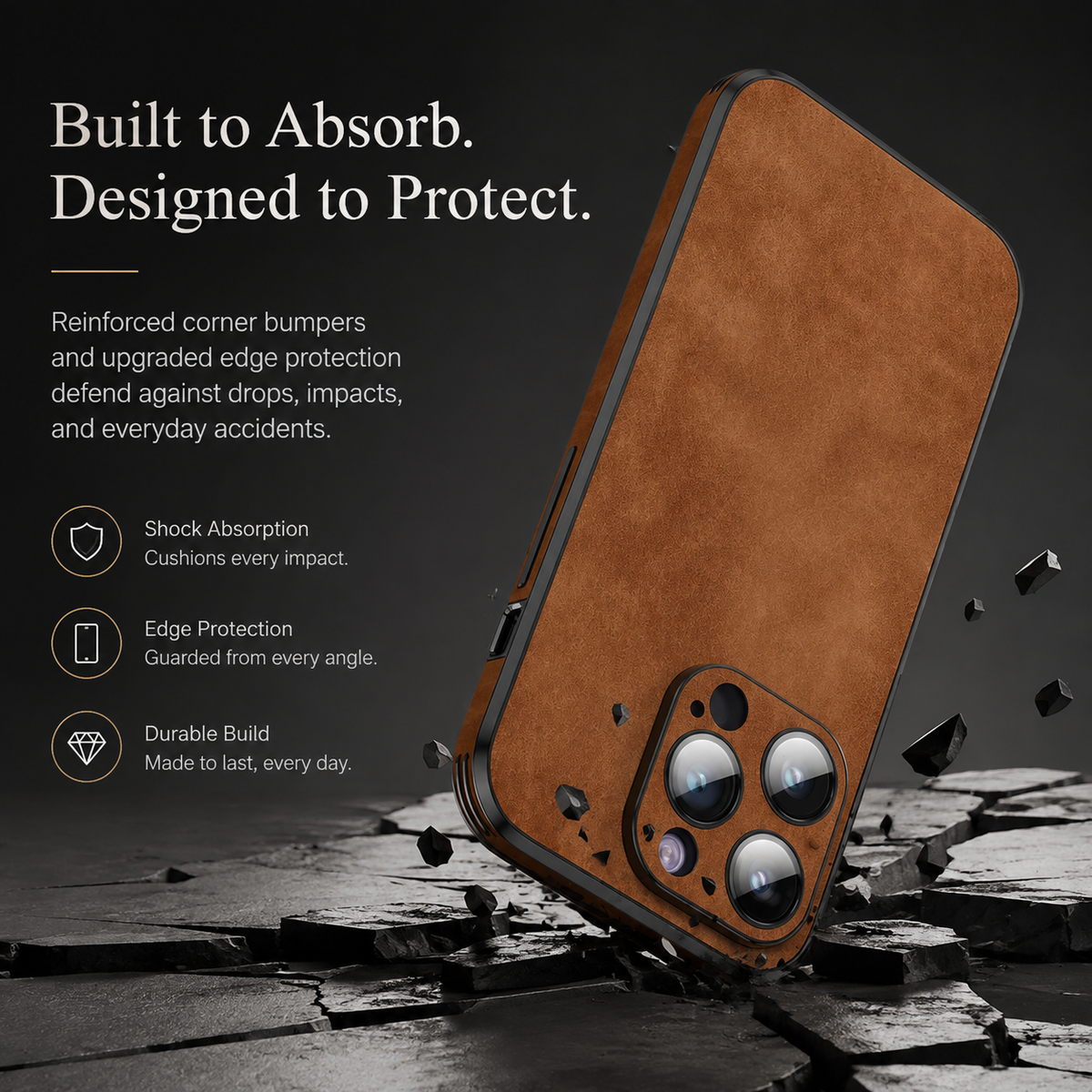 Premium iPhone Case MagSafe Compatible Canvas Texture Deer Design Shockproof Protective Cover Bumper Frame Camera Lens Protection Slim Design